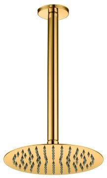 GPD Ankastre Duş Başlığı Oval Slim Metal Ø20 cm Altın ADS18-A