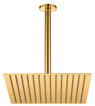 GPD Ankastre Duş Başlığı Kare Slim Metal 30x30 cm Altın ADS21-A