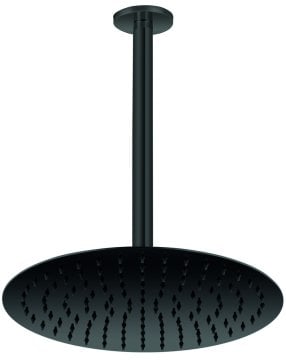 GPD Ankastre Duş Başlığı Oval Slim Metal Ø30 cm Siyah ADS22-S