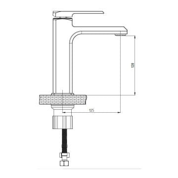 GPD Lavabo Bataryası Quadro Siyah MLB190-S