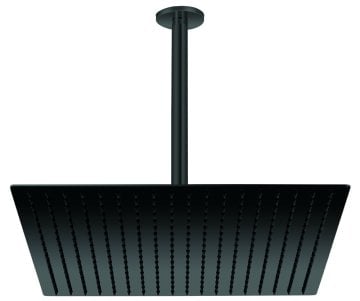 GPD Ankastre Duş Başlığı Kare Slim Metal 40x40 cm Siyah ADS23-S