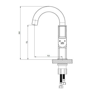 GPD Tek Gövde Lavabo Bataryası Quadro MTL190