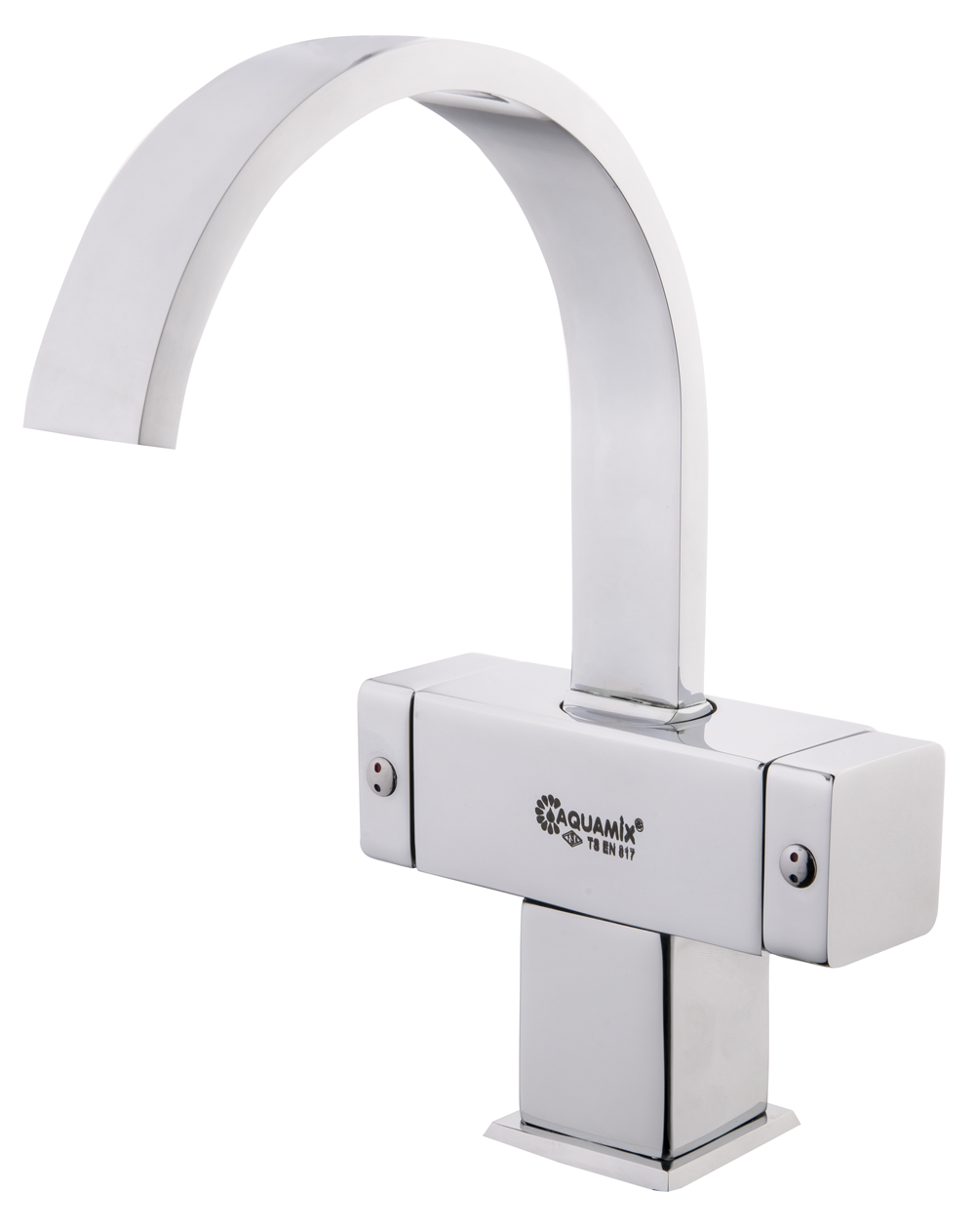 Aquamix Kuğu Lavabo Bataryası Oslo Platinium