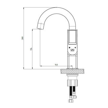 GPD Tek Gövde Lavabo Bataryası Quadro Siyah MTL190-S
