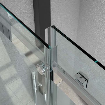 S'tina Oval Duşakabin Teknesiz Heaven MS10 90x90 cm - Krom Profil - Saydam Cam