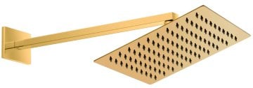 GPD Ankastre Duş Başlığı Kare Slim Metal 25x25 cm Altın ADS29-A