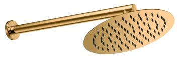 GPD Ankastre Duş Başlığı Oval Slim Metal Ø25 cm Altın ADS30-A