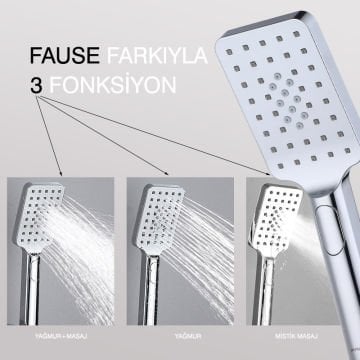 Fause Sürgülü Duş Seti 3 Fonksiyonlu KSS122