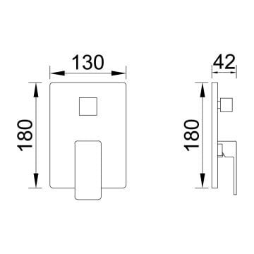 Fause Ankastre Banyo Bataryası Tetra 2 Yönlü KAB102-2