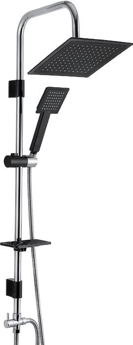 Diamond Piano Siyah Tall Duş Sistemi
