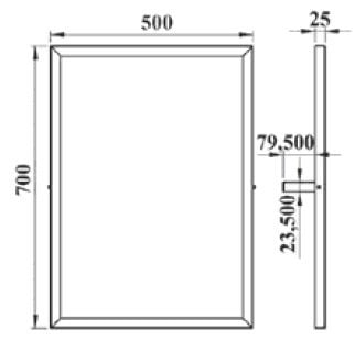Paslanmaz Çerçeveli Engelli Aynası
