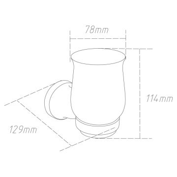 Fause Diş Fırçalık Pandora Altın Gold