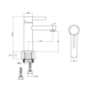 Fause Lavabo Bataryası Lisio KLB121