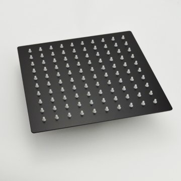 Fause Tepe Duş Başlığı Kare Slim 304 Metal 20x20 cm Siyah KTD101-B