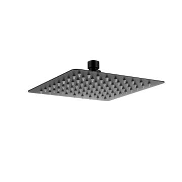Fause Tepe Duş Başlığı Kare Slim 304 Metal 20x20 cm Siyah KTD101-B