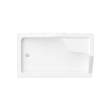 S'tina Monoblok Dikdörtgen Köşe Oturmalı Duş Teknesi Latte 80x120 cm