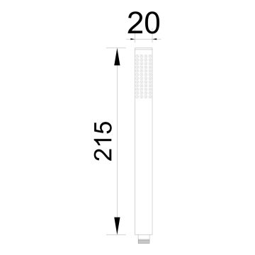 Fause El Duş Başlığı Pirinç Metal Oval KE101