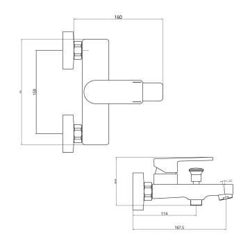 Fause Banyo Bataryası Piedra Siyah KBB122-B
