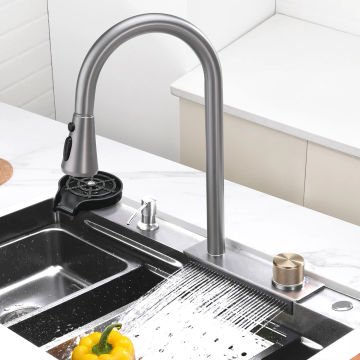 Krome Teknolojik Akıllı Eviye Seti Kombine Basic Saten KRM1010-BR