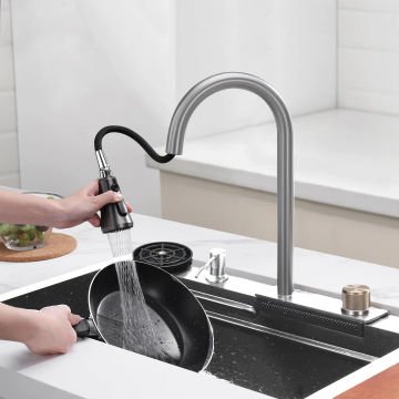 Krome Teknolojik Akıllı Eviye Seti Kombine Basic Saten KRM1010-BR