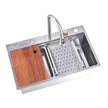 Krome Teknolojik Akıllı Eviye Seti Kombine Basic Saten KRM1010-BR