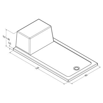 S'tina Flat Dikdörtgen Oturmalı Duş Teknesi Bond 70x100 cm