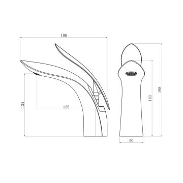 Fause Lavabo Bataryası Leaf Altın Gold KLB103-G