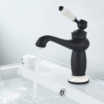 Fause Rustik Lavabo Bataryası Vintage Siyah KLB100-B