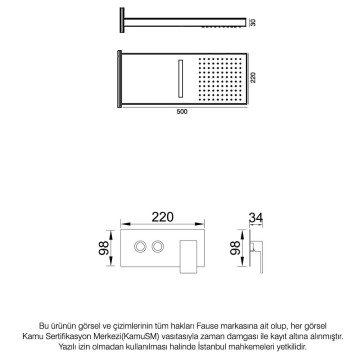 Fause Ankastre Comfort Duş Seti FAU109