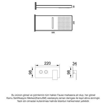 Fause Ankastre Comfort Duş Seti Siyah FAU109-B