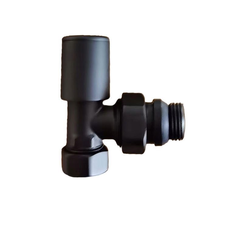 Fause Radyatör Havlupan Vanası Köşe Tip 1/2'' Siyah KVN101-B