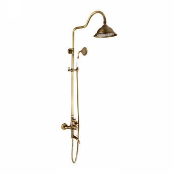 Fause Rustik Kolonlu Bataryalı Tepe Duş Seti Vintage Antik Eskitme KDS100-A