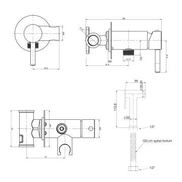 Fause Ankastre Spiralli Taharetmatik Taharet Seti Sıcak Soğuk SET100-3